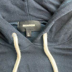 Pull à Capuche Monrow Supersoft Gris Bruyère Avec Poches Kangourou - Taille S Femme